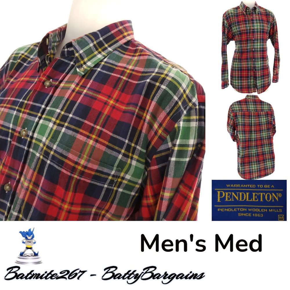 Pendleton Madras Plaid Oceanside Mens Shirt